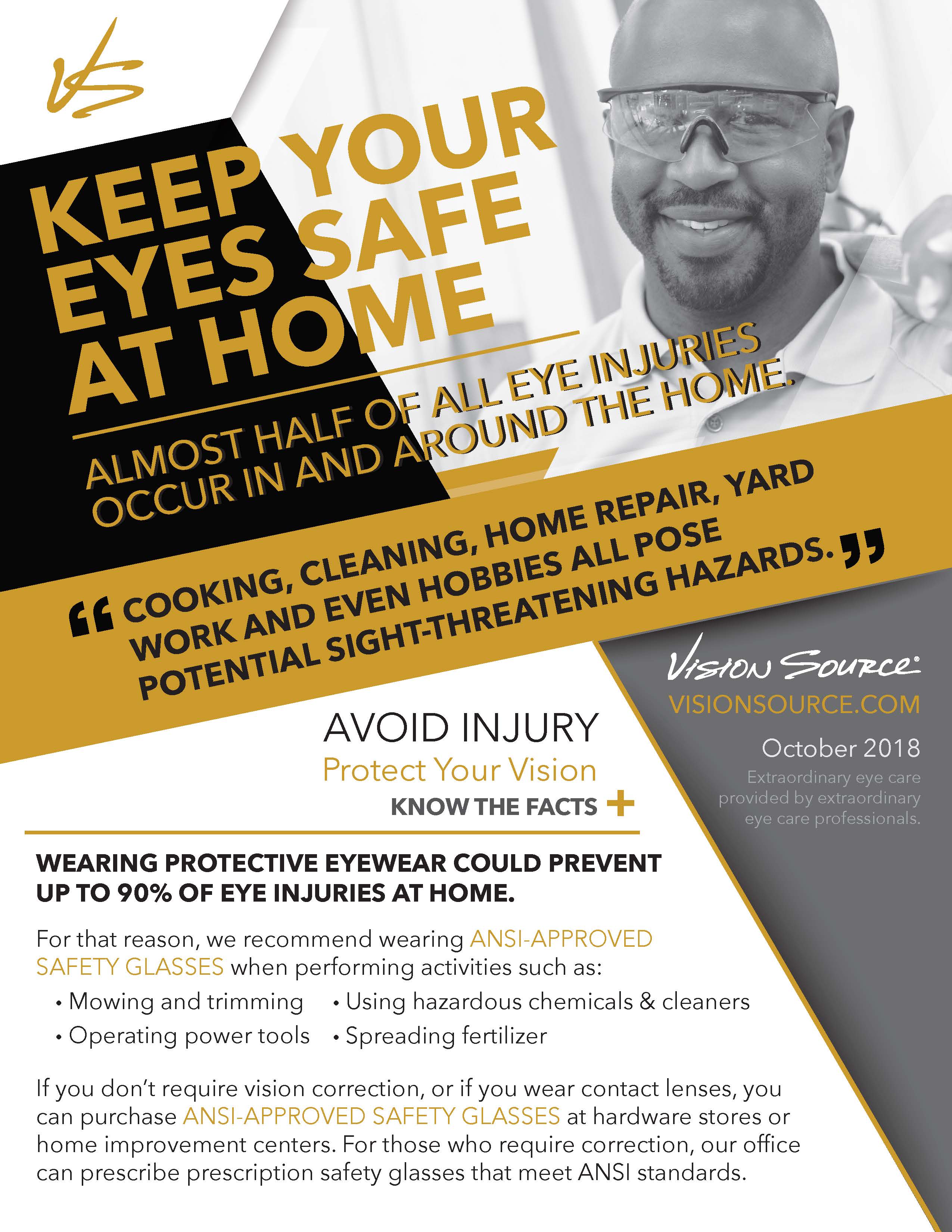 Home Safety Eyewear  Protect your eyes from injury at home